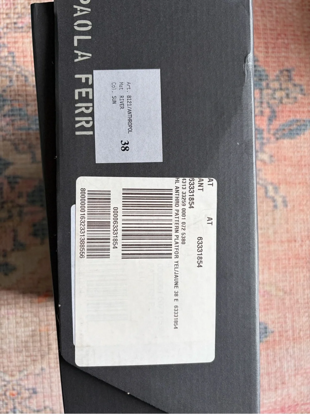 Paola Ferri retro platform sandals, size 38 (7.5)